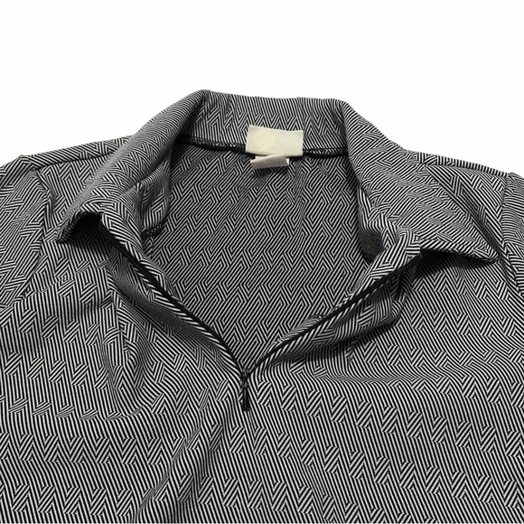 Vintage 90’s-Y2K Fitted Knit Zip Neck Blouse - Picture 8 of 13